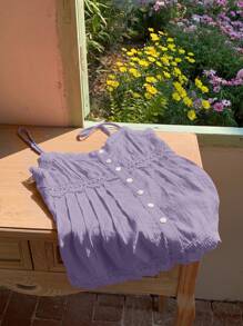 Comfortcana 女士夏季休闲紫色吊带背心 - 紫色 - 查看 7