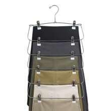 6-Layer Metal Skirt Clip, White, Minimalist & Practical Multi-Function - Black and White - View 9