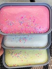 Slow Rebound Boxed Cake Squeezing Toy, Solid-State Slime Toy Simulation Bread Kneading And Decompression Toy, Multiple Colors, Skin Friendly Material, Soft Touch, Christmas Holiday Gift, Party Gift