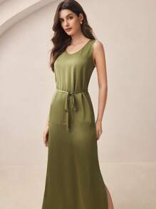 BizChic 2025 夏季新款女士休闲商务通勤优雅海滩度假连衣裙，适合婚礼嘉宾、乡村音乐会、早午餐、机场、90 年代复古斯德哥尔摩风格、美国独立约会度假 U 领
