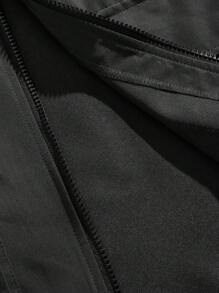 EASEVO 男士加大码编织登山背心，无袖开襟背心，适合登山和户外活动，纯色时尚外出加大码字母工装背心，适合秋冬 - 深灰色 - 查看 9