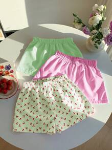 Comfortcana 3 Stücke/Set Sommer Lässig bunte Damen Shorts