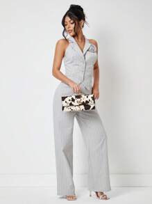 SHEIN SXY 女士，女式手提包，编织包，时尚，简约，优雅，多功能，经典，金色，适合经典、通勤、办公室、约会、日常、购物、下午茶、派对、舞会、俱乐部、约会、生日、晚上、约会之夜 - 彩色 - 查看 9