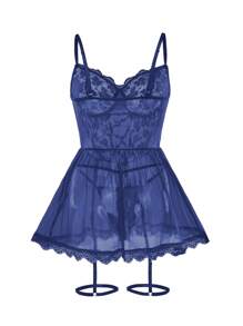 3 Packungen Kontrast Spitze Mesh BH-Träger Sexy Wäsche Kleid