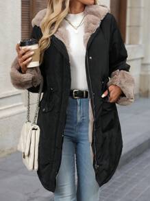 Ellevyn 女士保暖时尚夹克，配有舒适蓬松衬里和口袋，秋冬季加厚外套 - 彩色 - 查看 4