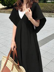 FRIFUL Women's Sleeveless A-Line Dress With Loose Shoulder Straps, Casual Chic For Spring & Summer Woman S Summer Clothes Women Summer Clothing Women Plus Sun Dress Women Plus Black Dress Work Summer Dresses