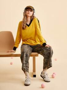 CUCCOO EASI 女士纯色系带休闲运动鞋，简约设计 - 杏色 - 查看 3