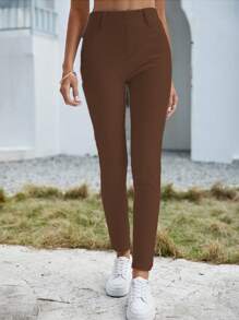 SHEIN Essnce Solid Color Slim Fit Casual Versatile Fashion Denim Jeans