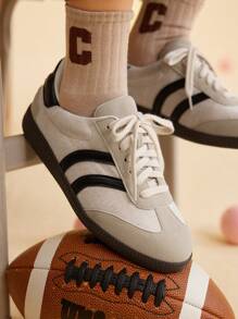 CUCCOO EASI 女士纯色系带休闲运动鞋，简约设计 - 杏色 - 查看 6