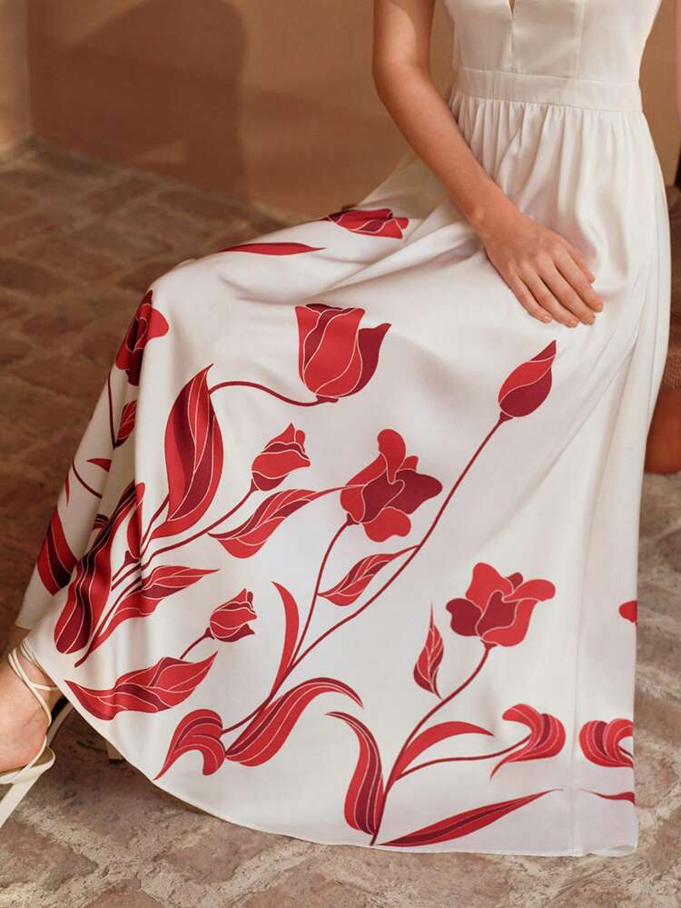 Abito lungo da donna stampato per le vacanze