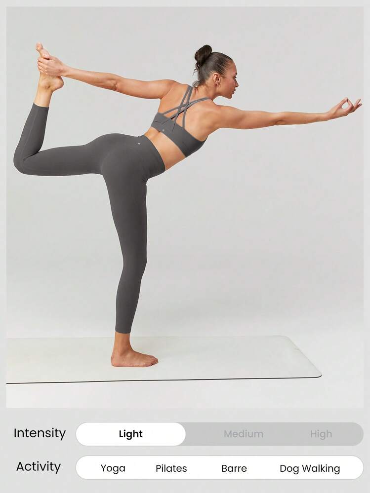 GLOWMODE FeatherFit™ 交叉肩带运动内衣 - 深灰色 - 查看 6