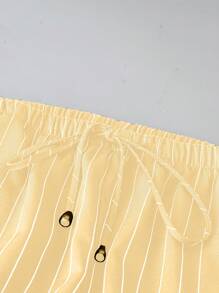 SHEIN LUNE 大码女式松紧腰常规宽松裤，秋冬 - 彩色 - 查看 5