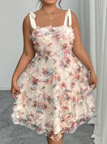 Elenzga Váy ngủ in hoa lãng mạn cỡ lớn cho nữ, mùa hè - Nhiều màu - Xem 5