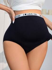 Moonlight&Mama 1pc Seamless Maternity Low Waist Thin Stretch Belly Support Briefs - Black - View 7