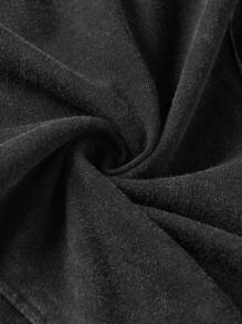 PAVTROS Manfinity Streetrush 男士纯色简约抽绳腰短裤，适合返校季穿着 - 黑色 - 查看 6