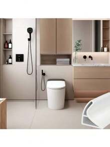 Seuil de douche rétractable, pare-eau autoadhésif pour le bord de la douche, système de rétention d'eau pour bloquer l'eau, séparation du sec et du mouillé pour la salle de bain, le plan de travail de la cuisine, l'évier, la décoration de la salle de bain d'été - 2*3 - Voir 9