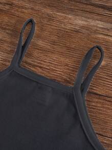 Baby Mädchen koreanischer Stil süße Multipack weiße gestrickte Tanktop Oberteile, Sommer - Schwarz - Übersicht 3