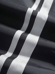 SHEIN Teen Boys Gray Decorative Tape Slim Casual Pants, Comfortable, Fashionable, Versatile, Soft Fabric, Suitable For Daily Wear, School, Outing, Outdoor Sports, All Seasons - Grey - View 6