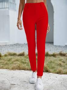 EMERY ROSE Einfarbige Skinny-Jeans mit Taschen, vielseitig einsetzbare Lässig Mode Jeans