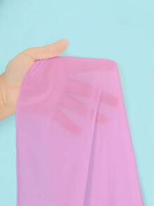 Zestiva 3pcs/Set Solid Color Textured Bikini Swimsuit For Beach Vacation For Summer