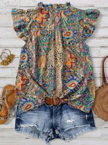 SHEIN LUNE 女式梭织休闲度假夏季衬衫 - 彩色 - 查看 2