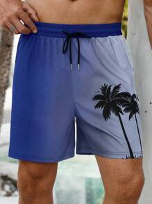 Manfinity Swimmode Men's Holiday Printed Casual Beach Shorts BeachModeOn - Multicolor - View 4