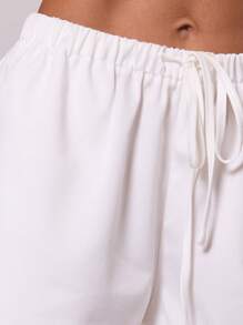 MUSERA Shorts femininos para férias, praia, natação, verão em Ibiza, elegantes - Preto e Branco - Ver 6