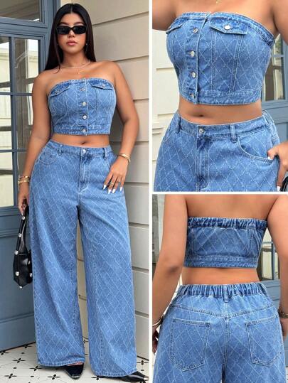 Jeanoix 时尚休闲百搭钩针面料牛仔上衣