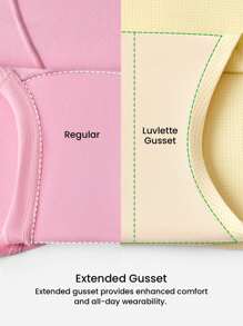 LUVLETTE 2-Pack High-Waist No Show Briefs Waist Tummy Basic Control Shapewear Panties Set Airy Underwear For Women - Multicolor - View 4