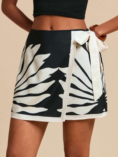 Travachic 女士热带印花裹腰裙，沙滩装，春夏，复活节，海滩，春假，适合度假，下午茶，婚礼季节，海滩巡游度假，城市公路旅行度假，波西米亚风，音乐节，沙滩装，复活节，优雅，度假，音乐会，热带度假，假日，波西米亚风，适合春夏和秋季