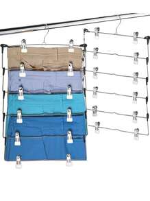 6-Layer Metal Skirt Clip, White, Minimalist & Practical Multi-Function - Black and White - View 10