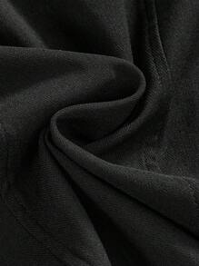 ROMWE Goth 哥特式美人鱼风格办公室迷你紧身连衣裙（配领带配饰） - 黑色 - 查看 4