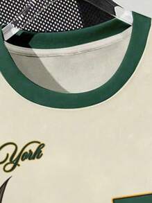 少女休闲简约时尚运动甜美清凉球衣，23号字母图案，超大码T恤，适合夏季穿着，适合运动比赛。比赛日T恤，舒适轻松，春夏休闲装，酷炫系列，返校季，基础款，儿童图案T恤，春夏韩版风格， - 彩色 - 查看 3