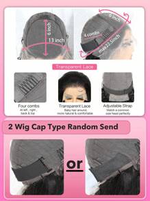 Straight 13 X 6 Lace Front Wigs Real Human Hair Ear To Ear Lace Frontal Closure Natural Black Color Wigs  With Baby Hair Pre Plucked Natural Hairline Wig - Natural Black - View 4