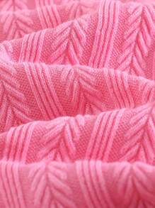 Cozy Pixies 4 件套女婴套装：花卉印花柔软针织无袖圆领上衣和松紧腰裤 - 彩色 - 查看 8