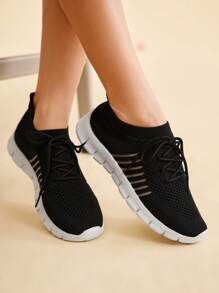 CUCCOO EASI 女式轻便透气休闲运动鞋 - 黑色 - 查看 6
