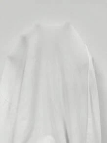 Selianne 女士V领开衩纯色短袖长裙女装 - 米色 - 查看 7