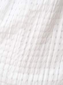 SHEIN Clasi Vestido de longitud media a la pantorrilla con abertura lateral, cinturado, de unicolor, verano para mujer