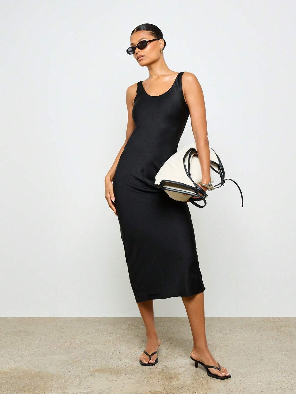 sleeveless midi tank dress Sand Toys Layered Tank Dress in Mocha Oatmeal