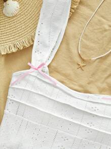 SHEIN VCAY Top corto de punto ajustado de unicolor para mujer, para vacaciones de verano, atuendo casual de verano para vacaciones, atuendo de vacaciones bohemio en la playa, estilo boho chic, atuendo para conciertos campestres, atuendos para festivales de vacaciones, atuendos de playa para mujer, estilo old money para mujer, con textura de tejido de punto
