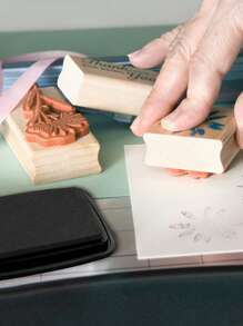 Permanent Fabric Ink Pad, Craft Fingerprint Ink Pad, DIY Washable Stamp Ink Pad For Paper And Wood Craft - Black - View 4