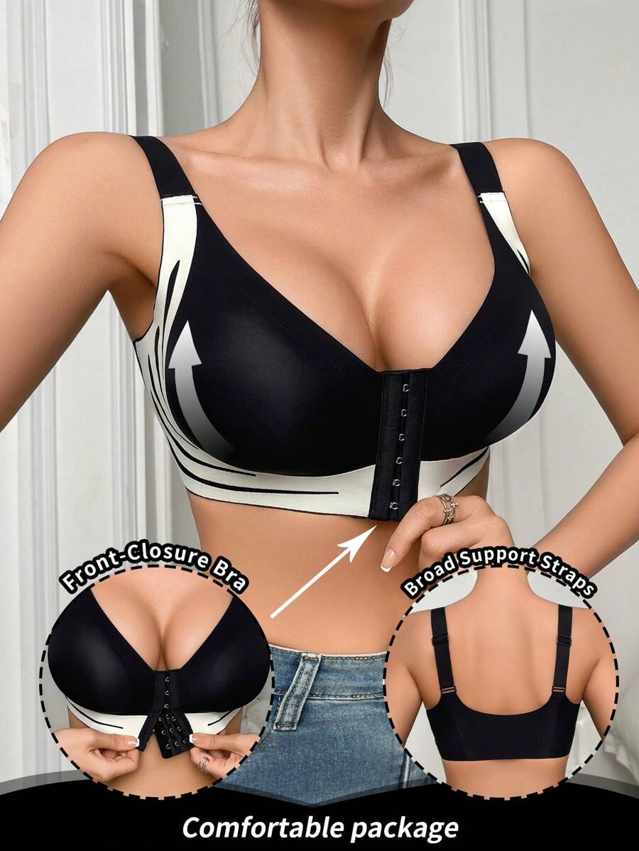 SHEIN 1 件套提升聚拢加厚塑身文胸，性感贴身女士内衣套装