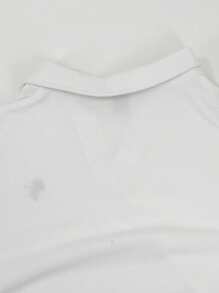 SHEIN 大码女式简约刺绣短袖白色T恤 - 白色 - 查看 6
