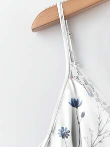 EMERY ROSE Plus Size Elegant Floral Print Cami/Slip Summer Camisole Top Beach Wear