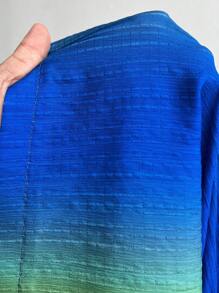 Maweii 2件套大码女式渐变色系带短款上衣和短裤