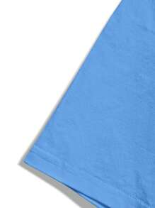 Manfinity Homme Camiseta de manga corta y cuello redondo con estampado, para uso casual y deportes al aire libre para hombres, para uso diario