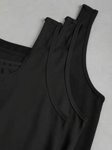 Sweetra Blusa casual de verano con cuello cuadrado, plisada, para mujer de talla grande