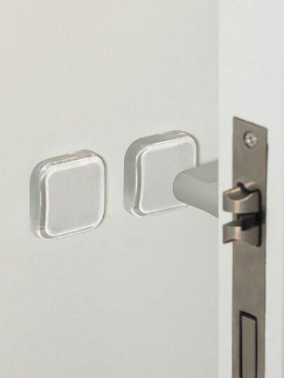 Protetor de parede para batentes de porta, 6 peças de protetor de parede de silicone para maçaneta de porta com forte revestimento autoadesivo, protetor de porta reutilizável e espessado atualizado - ideal para protetor de parede e redução de ruído, melhores presentes de aniversário e formatura