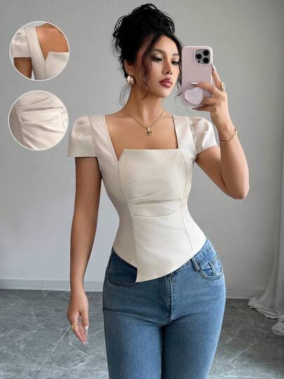 Elenzga Camisas elegantes de verano para damas