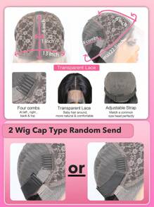 Transparent Lace Kinky Curly T Part Lace Wigs Real Human Hair Lace Frontal Closure Wigs With Front Baby Hair Pre Plucked Natural Hairline Wig Natural Black Color - Natural Black - View 5